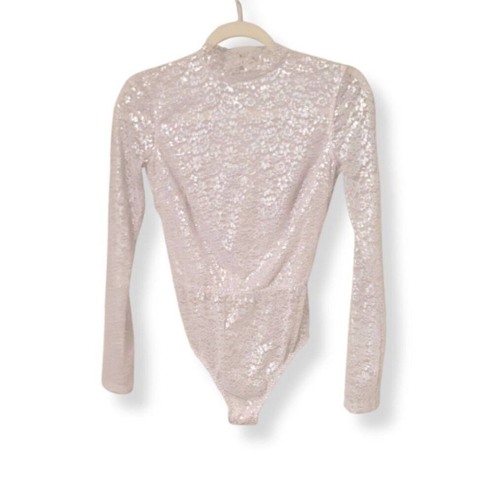 Victoria's Secret Sparkly Lace Light Pink Bodysuit. Size . NEW - Picture 5 of 6